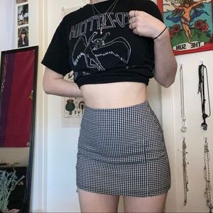 Brandy Melville gingham mini skirt